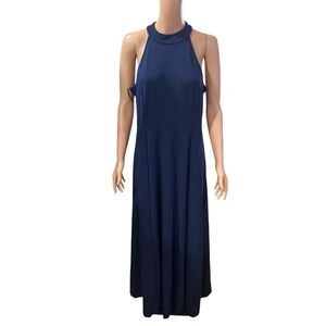 Mushare Womens Dress XL Sleeveless Long Navy
